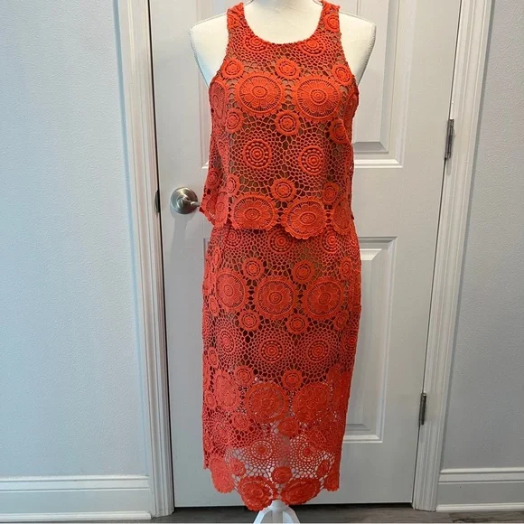lace top homecoming dress Two Piece Homecoming Dresses,Homecoming Dress with Pockets,HC00176, US6 / Burgundy main image 1